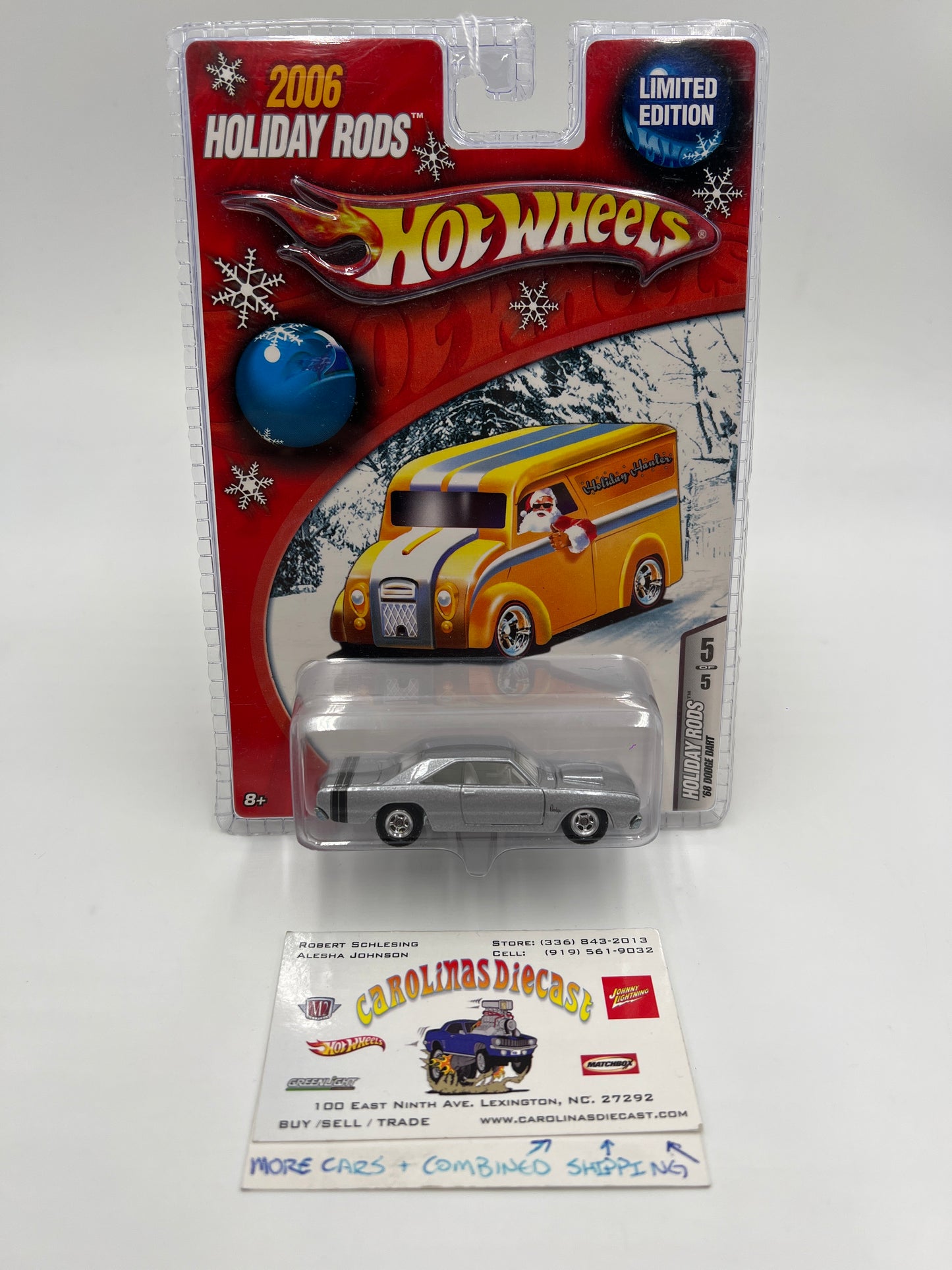 Hot Wheels 2006 Holiday Rods #5 68 Dodge Dart Silver 272i
