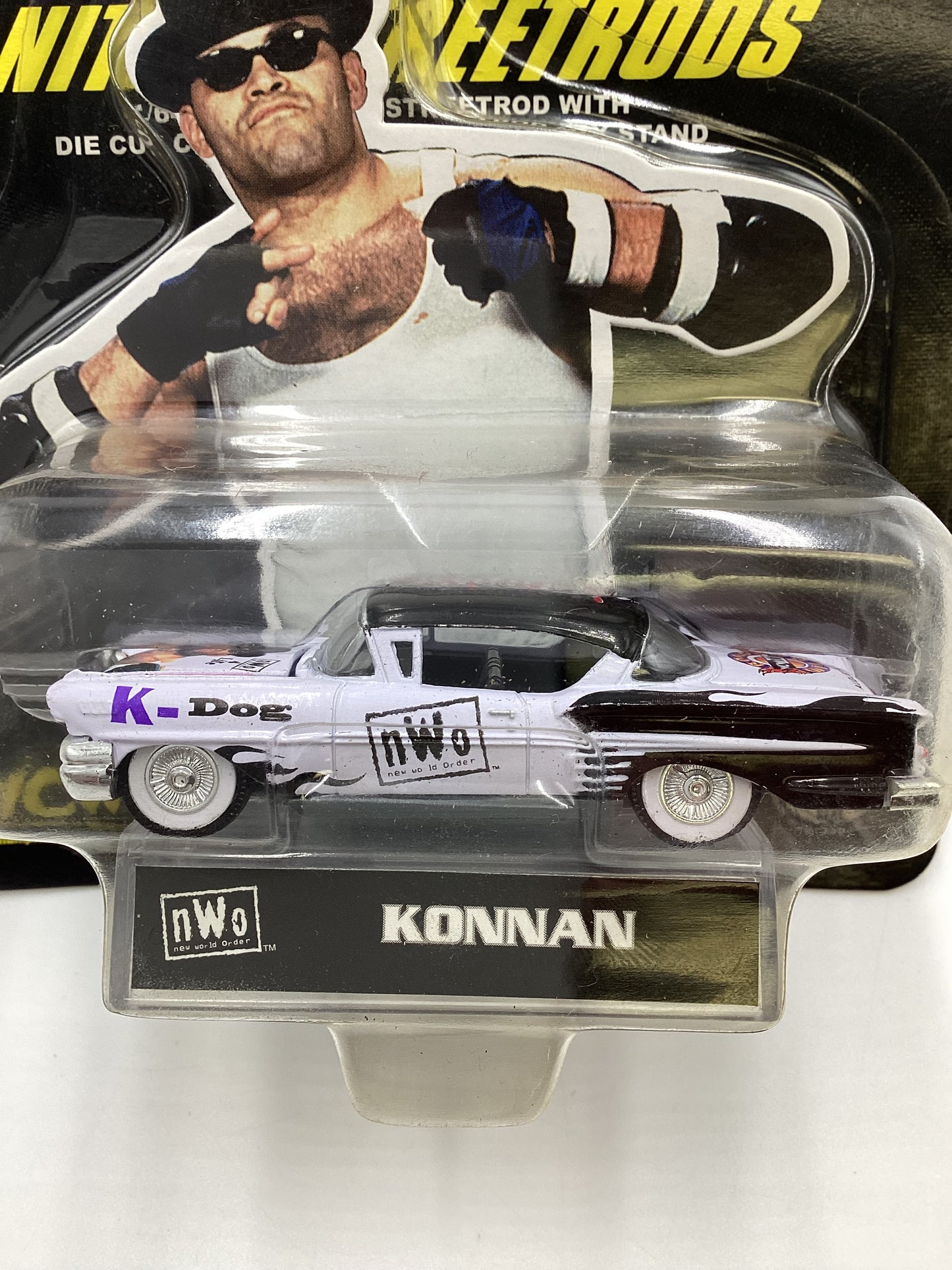 Racing Champions NWO Nitro Streetrods Konnan 58 Chevy Impala White/Black SR