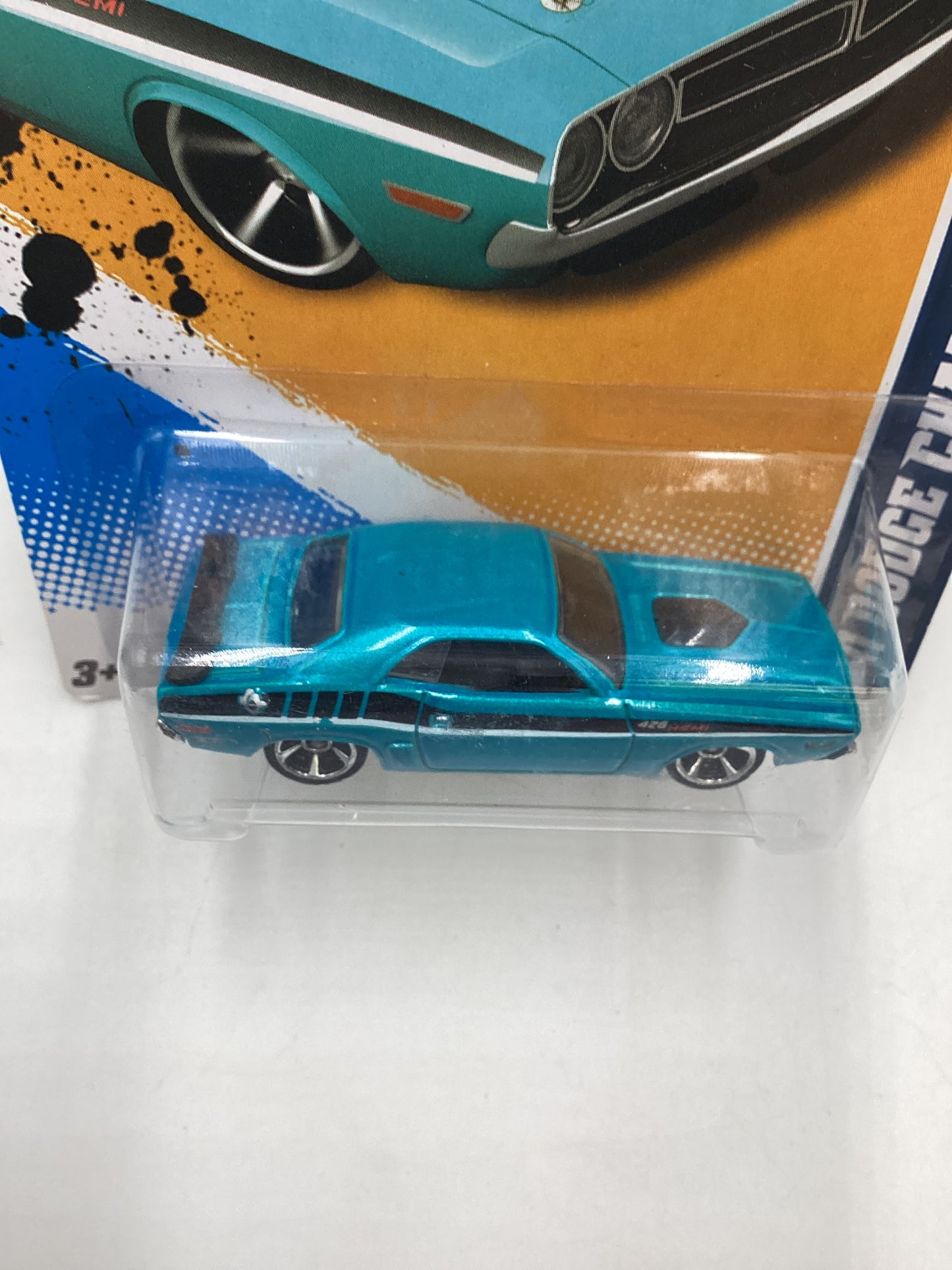 2012 Hot wheels Muscle Mania Mopar #82 71 Dodge Challenger Teal card not perfect 46F