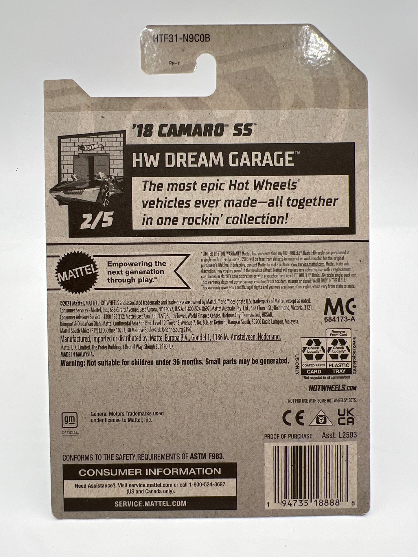 2024 Hot Wheels Super Treasure Hunt #32 18 Camaro SS Black W/Protector