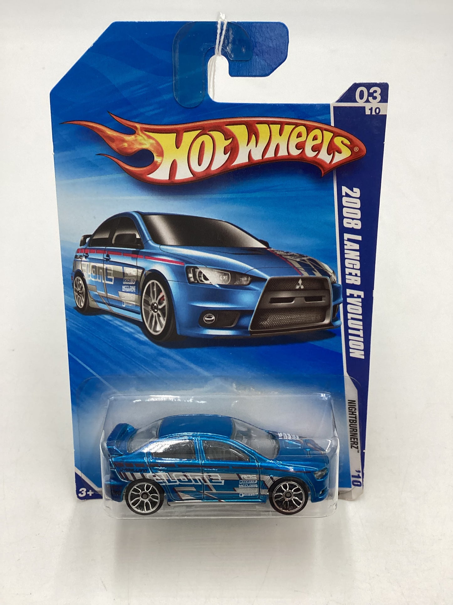 2010 Hot Wheels #091 Blue 2008 Lancer Evolution 91D