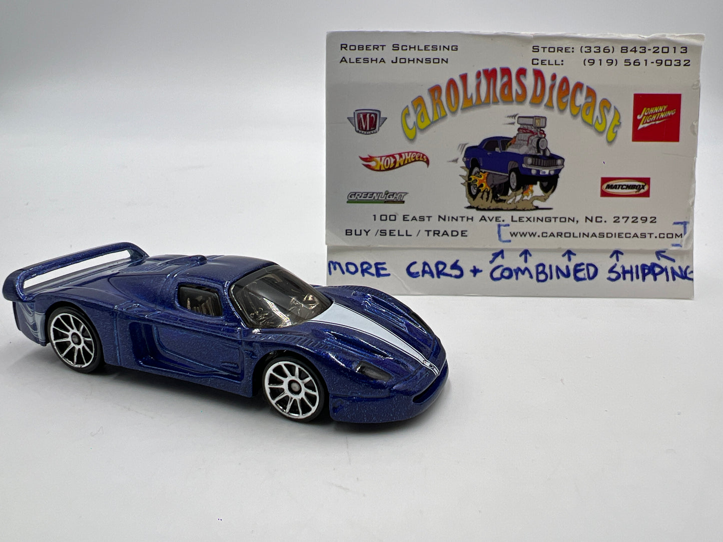 Hot Wheels 2007 Mystery Cars Maserati MC12 Blue Loose