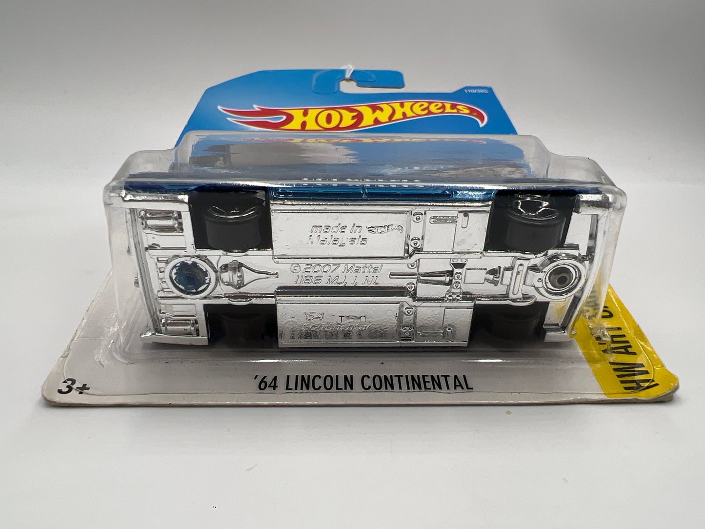 2016 Hot Wheels Art Cars #110 64 Lincoln Continental Blue International Card 57C
