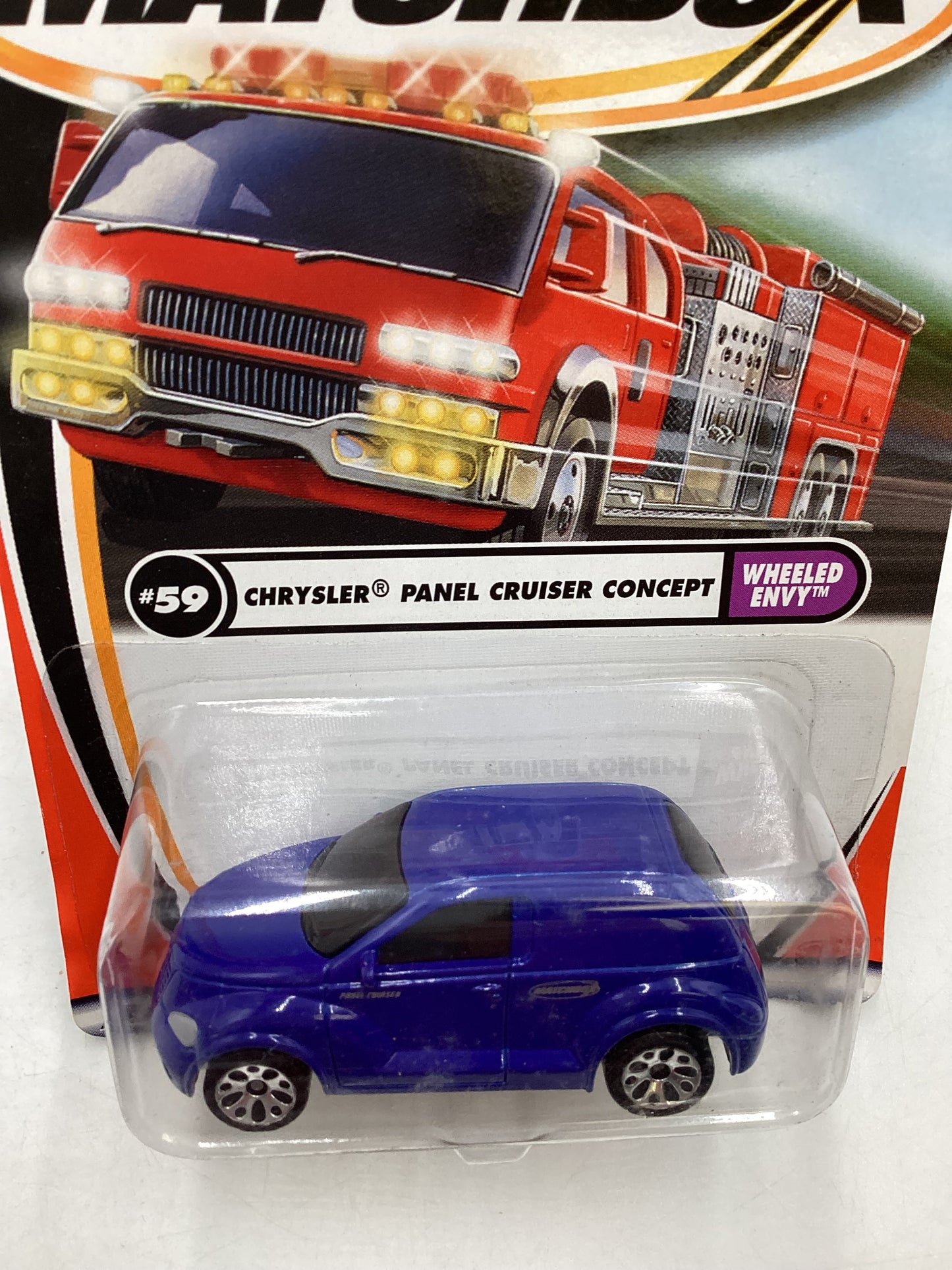 Matchbox #59 MBX Wheeled Envy Chrysler Panel Cruiser Concept Blue 208F