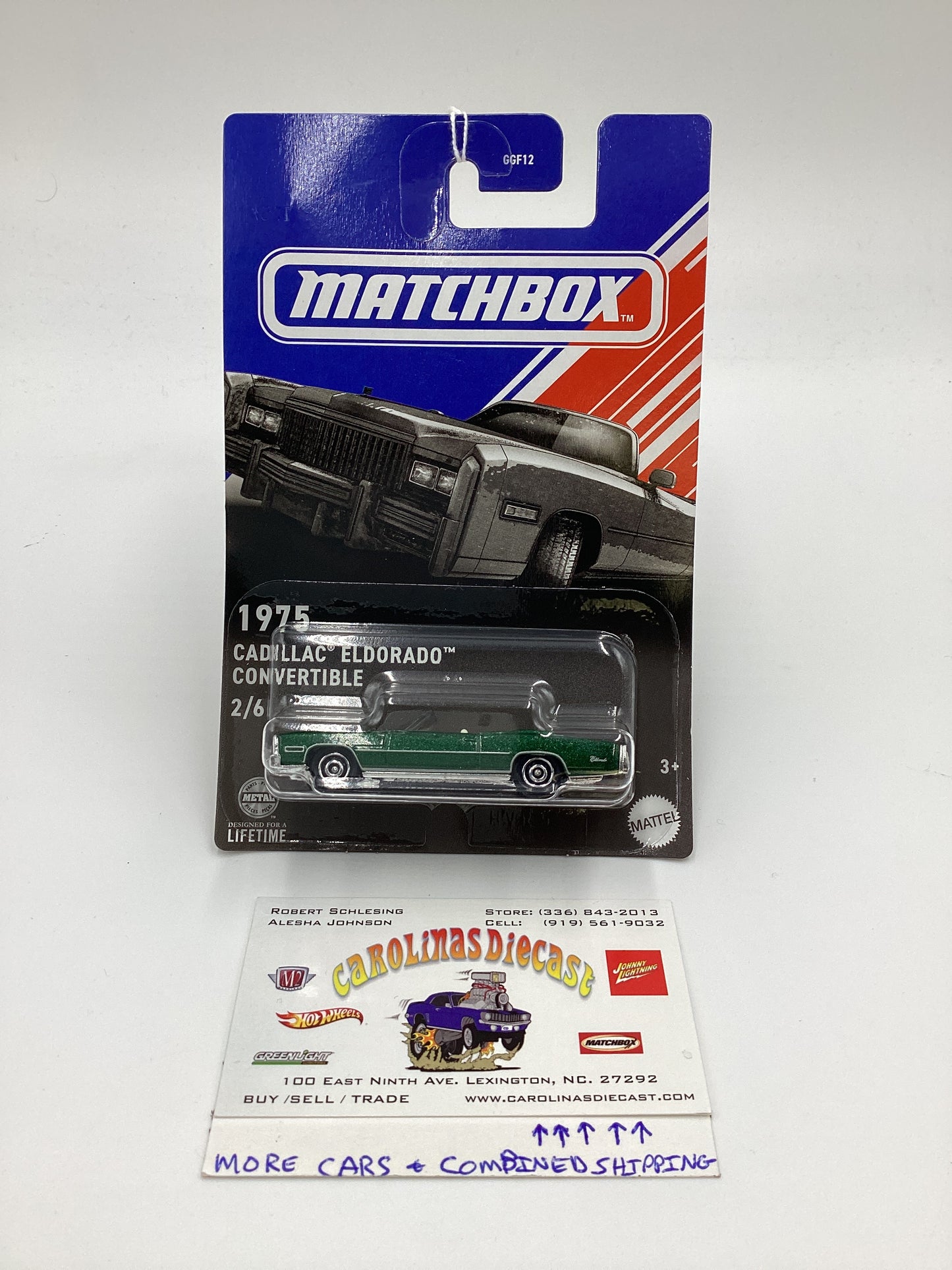 2024 Matchbox American Convertibles #2 1975 Cadillac Eldorado Convertible Green CC6