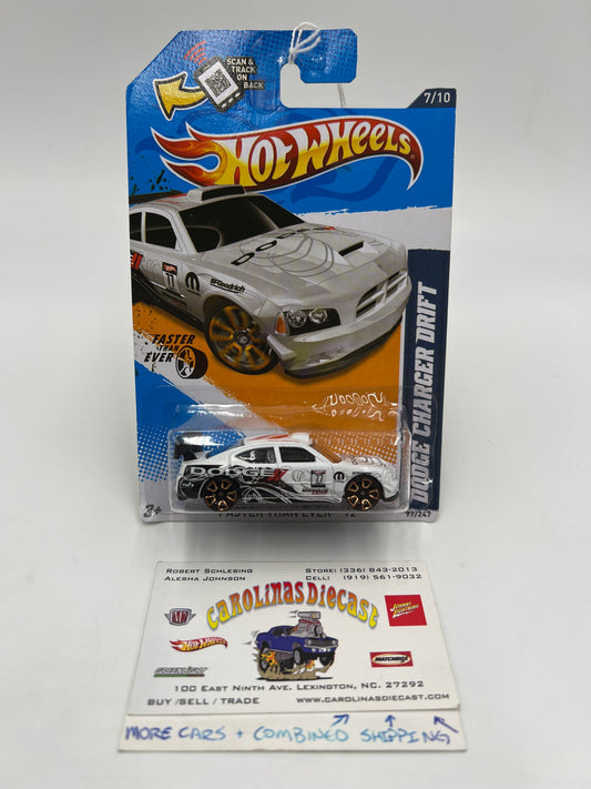 2012 Hot Wheels Faster Than Ever #97 Dodge Charger Drift White 40C