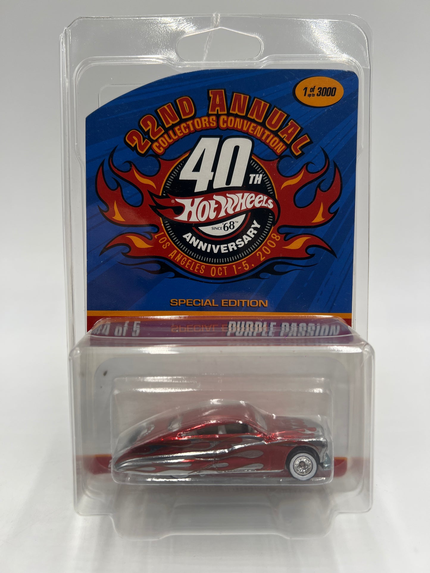 2008 Hot Wheels 22nd Annual Collectors Convention LA 1 of 3000 Purple Passion W/Protector