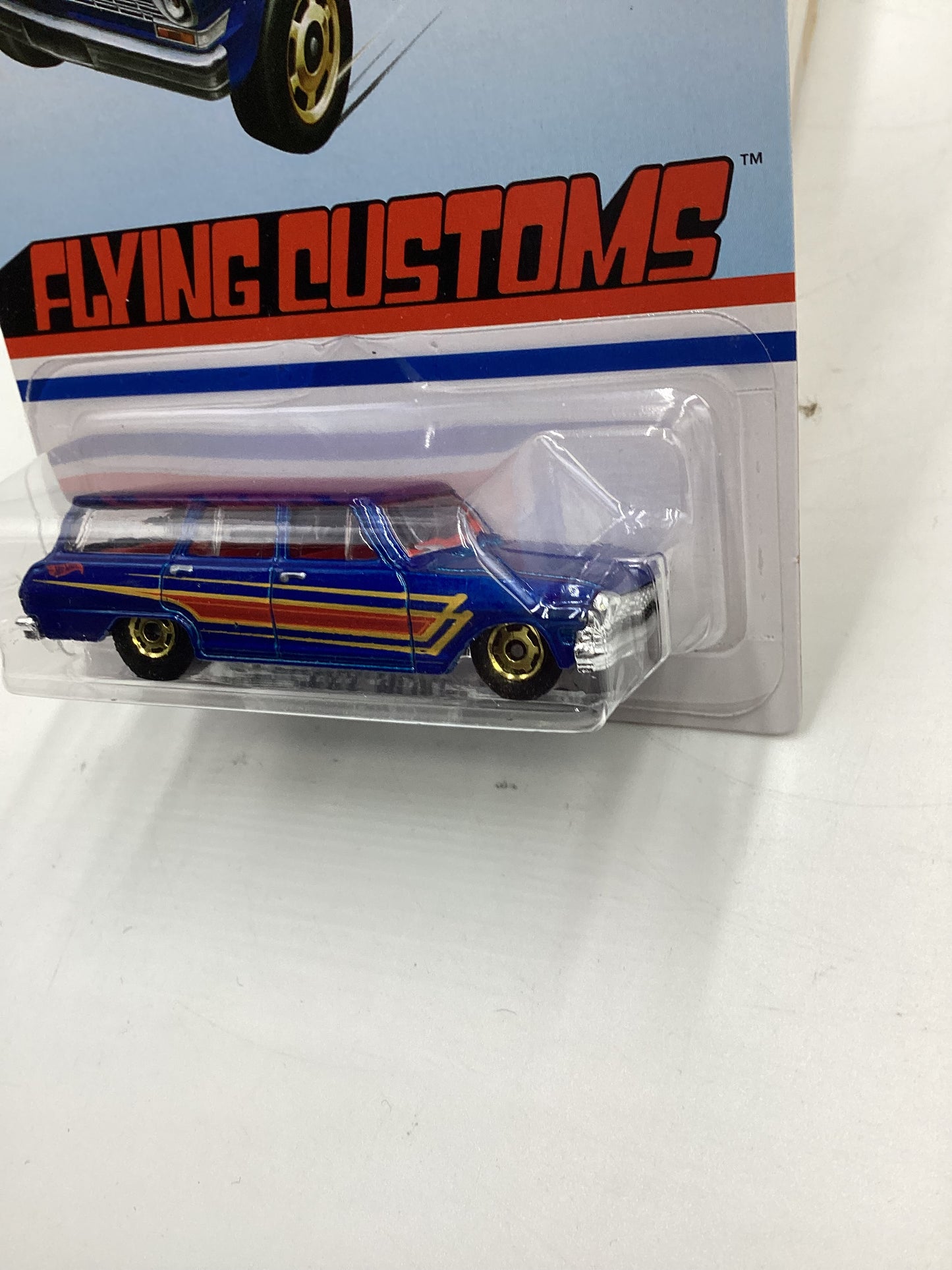 Hot Wheels Target Exclusive Flying Customs 64 Chevy Nova Wagon Blue