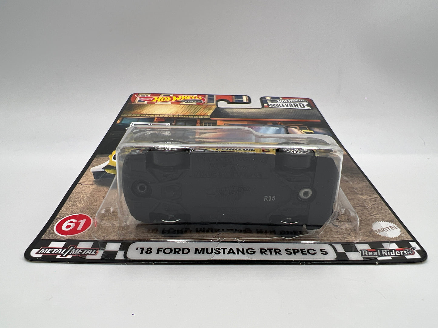 Hot Wheels Premium Boulevard #61 18 Ford Mustang RTR Spec 5 Pennzoil W/Protector