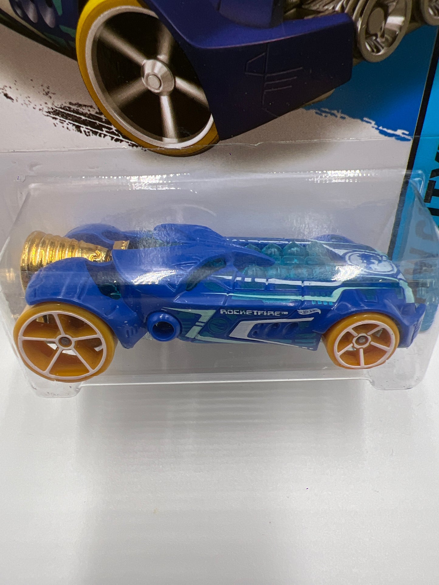 2015 Hot Wheels City Treasure Hunt #44 Rocketfire Blue