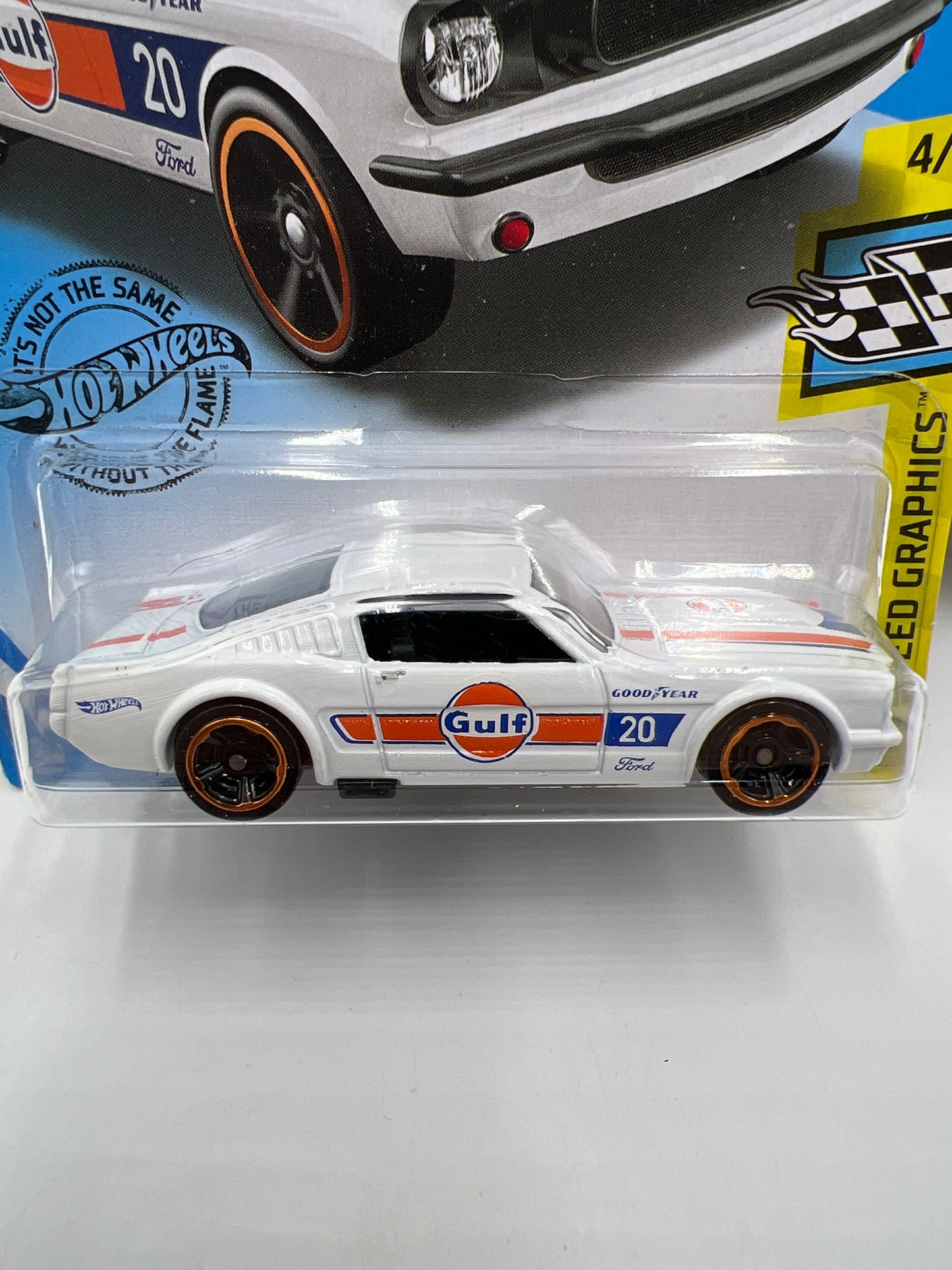 2020 Hot Wheels Dollar General Exclusive #116 65 Mustang 2+2 Fastback Gulf White 240D