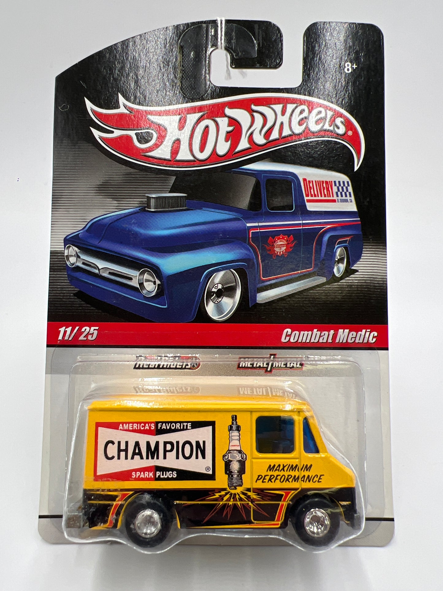 Hot Wheels Slick Rides #11 Combat Medic Champion Spark Plugs Yellow 241E