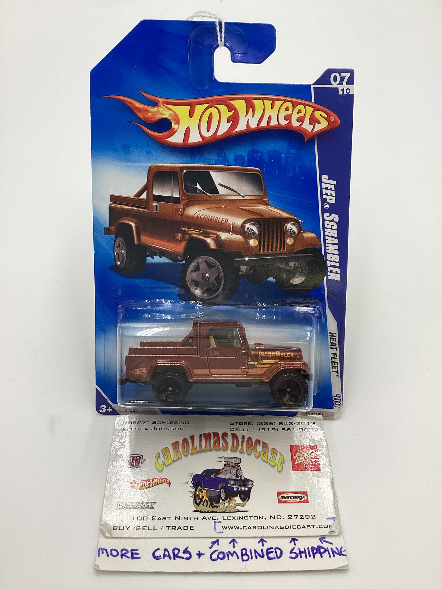 2009 Hot Wheels #123 Jeep Scrambler Brown 42B