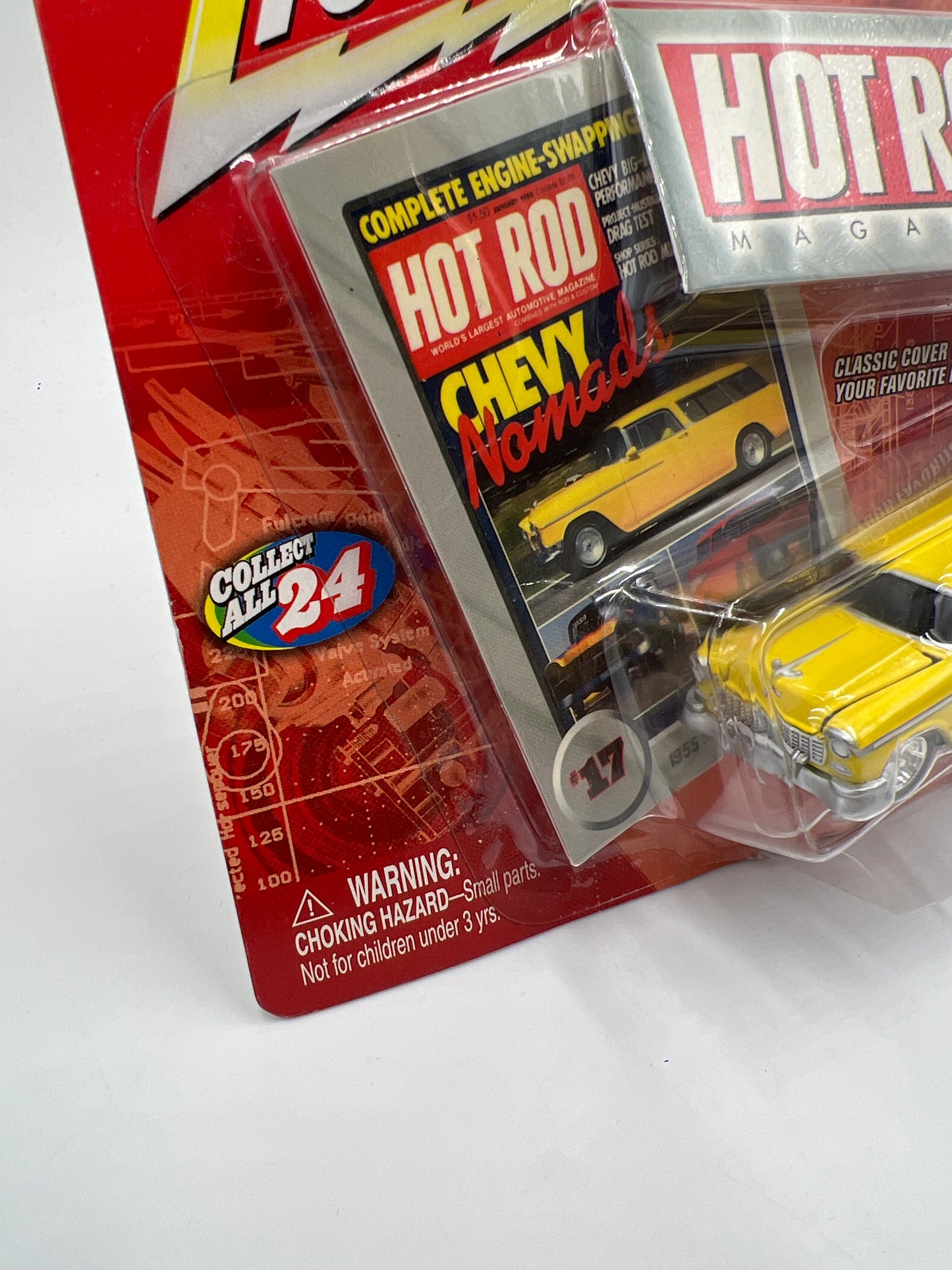 Johnny Lightning Hot Rod Magazine #17 1955 Chevy Nomad Yellow