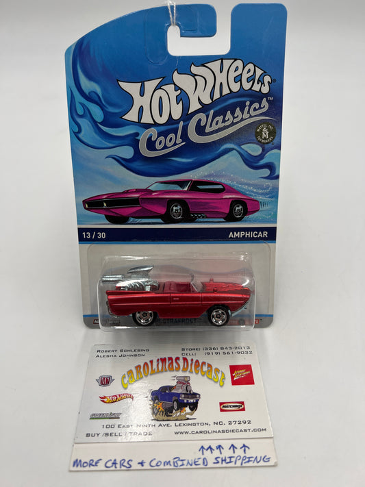 Hot Wheels Cool Classics #13 Amphicar Red (Pink Car Card)