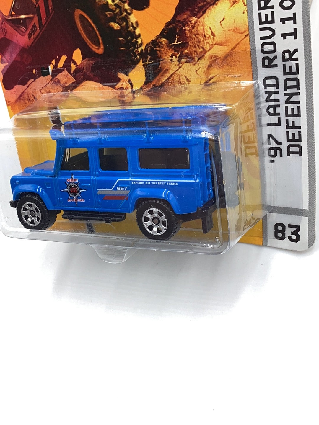 Matchbox #83 97 Land Rover Defender 110 blue 208A