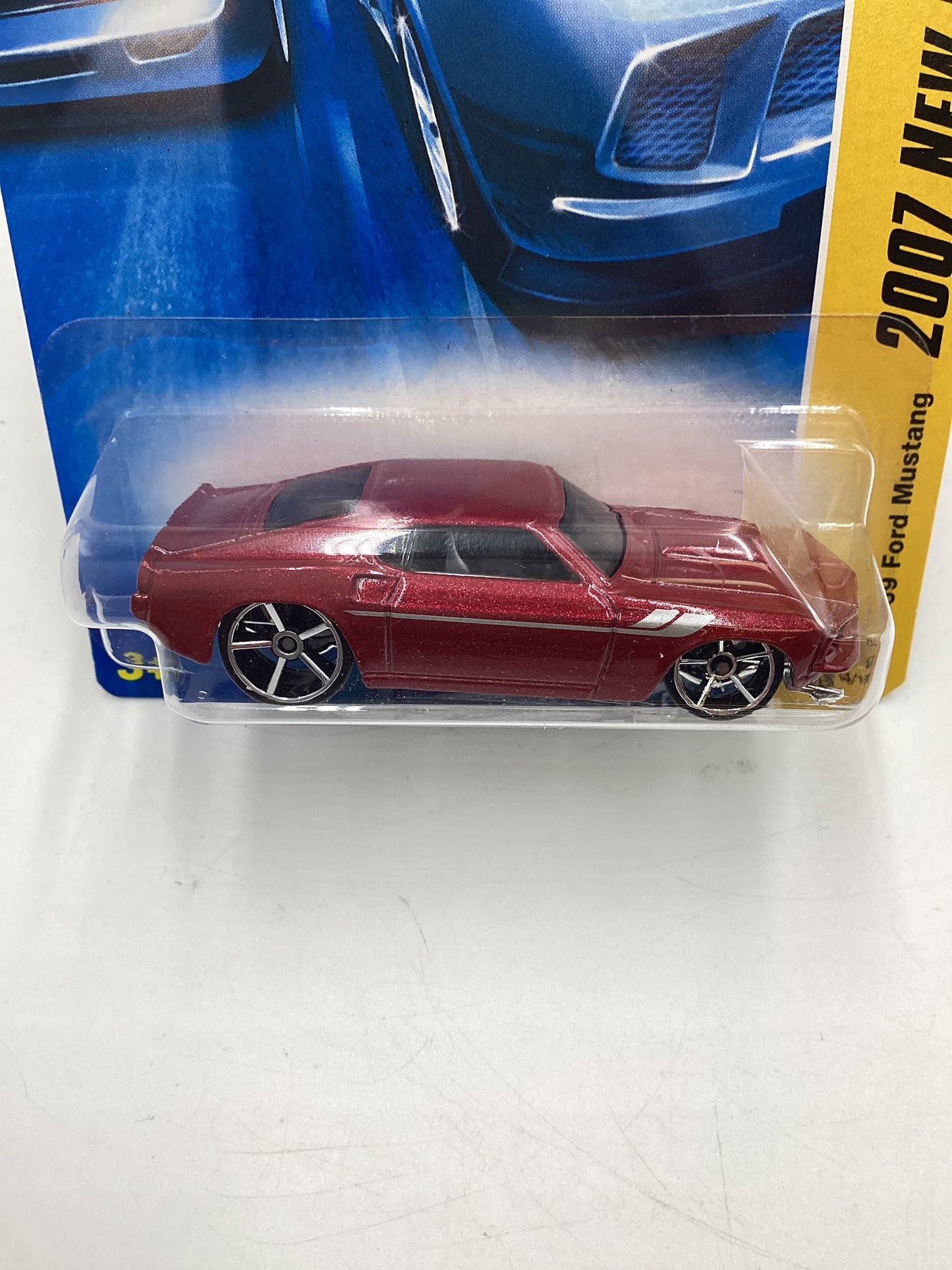 2007 Hot Wheels New Models #4 69 Ford Mustang Red 25H