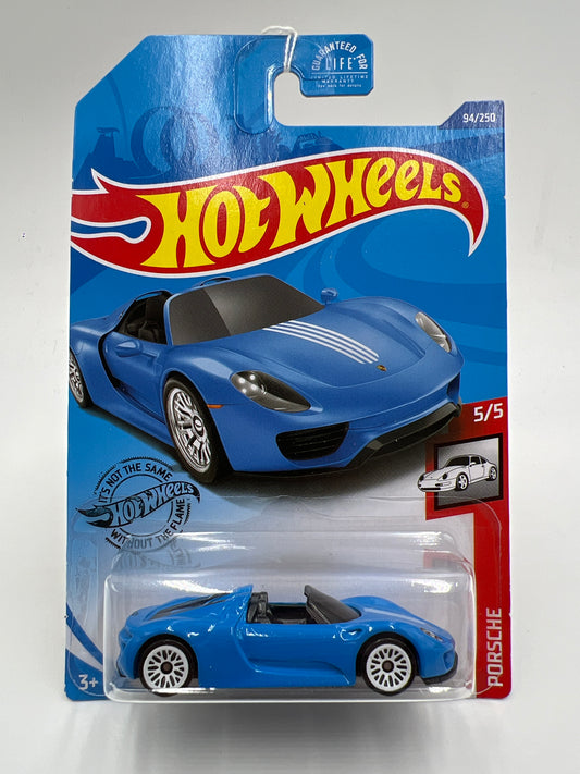 2020 Hot Wheels Porsche #94 Porsche 918 Spyder Blue