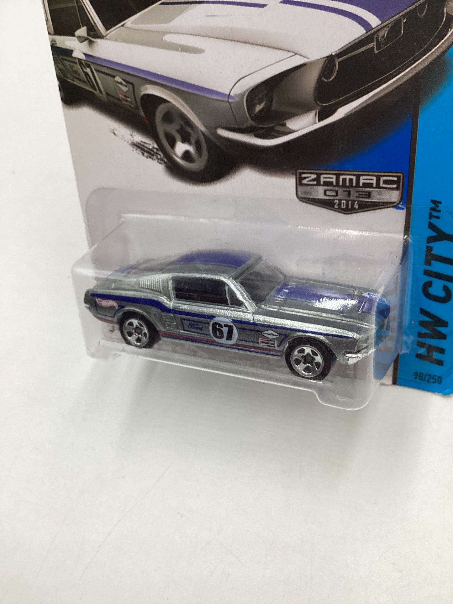 2014 Hot Wheels #098 Zamac 67 Custom Mustang 143C