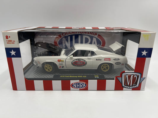 M2 Machines 1/24 NHRA 1970 Ford Mustang Boss 429 White S36