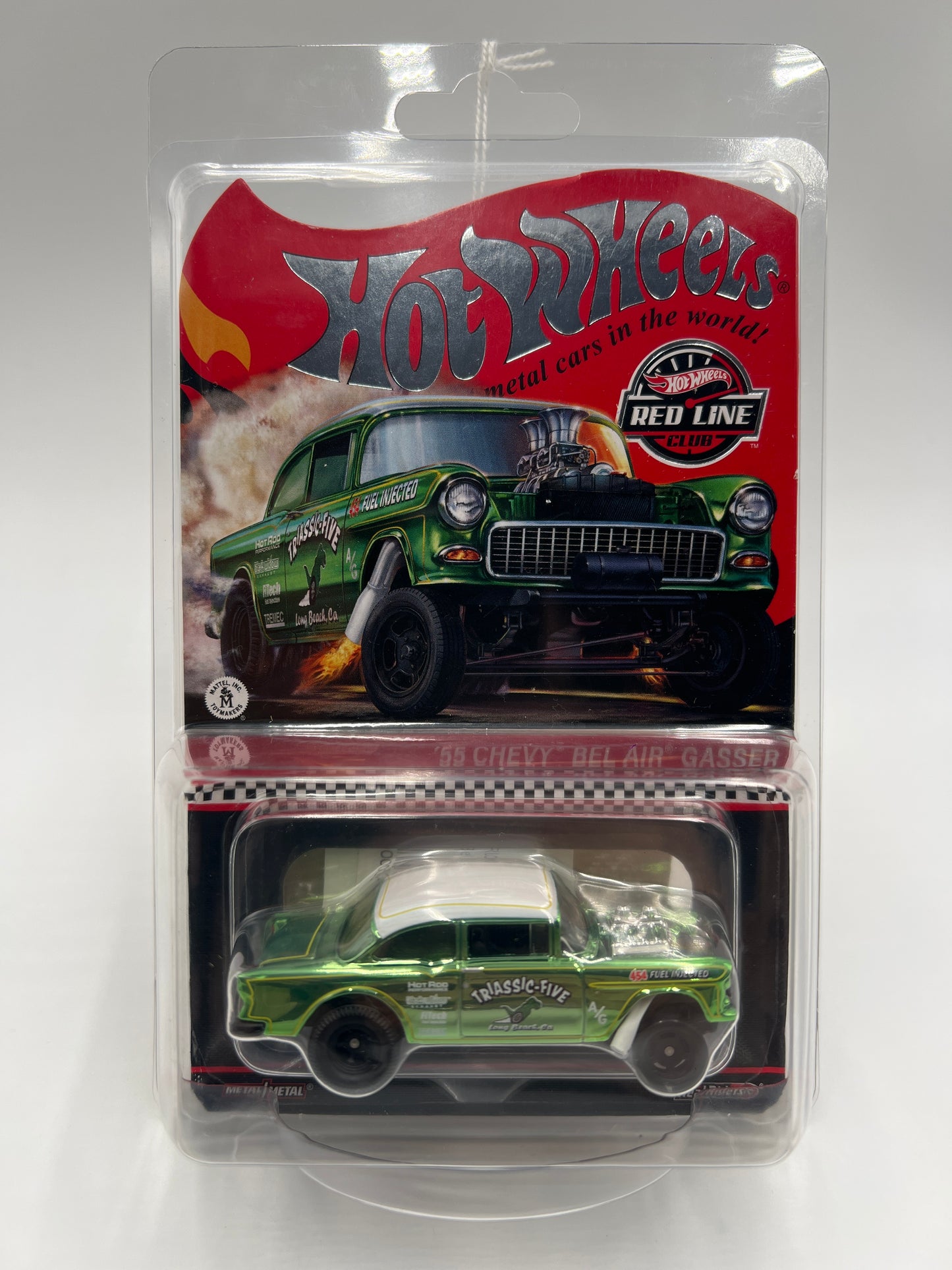 2023 Hot Wheels RLC 55 Chevy Bel Air Gasser Triassic-Five Green W/Protector