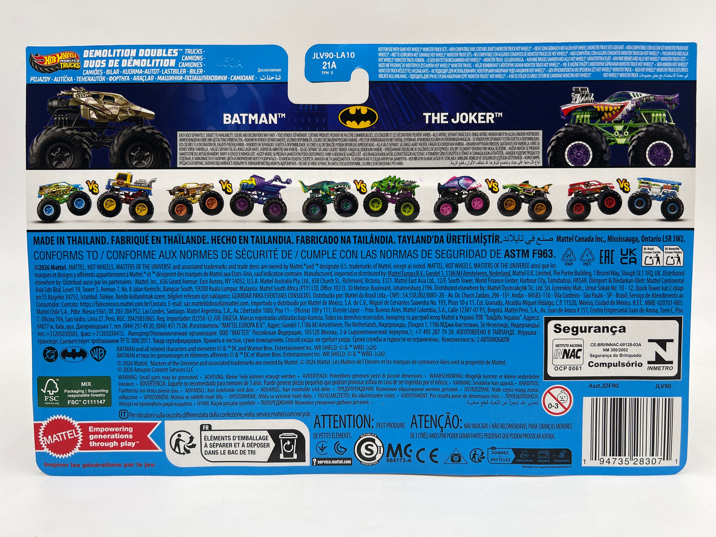 Hot Wheels Monster Trucks 2 Pack Batman & The Joker 136F