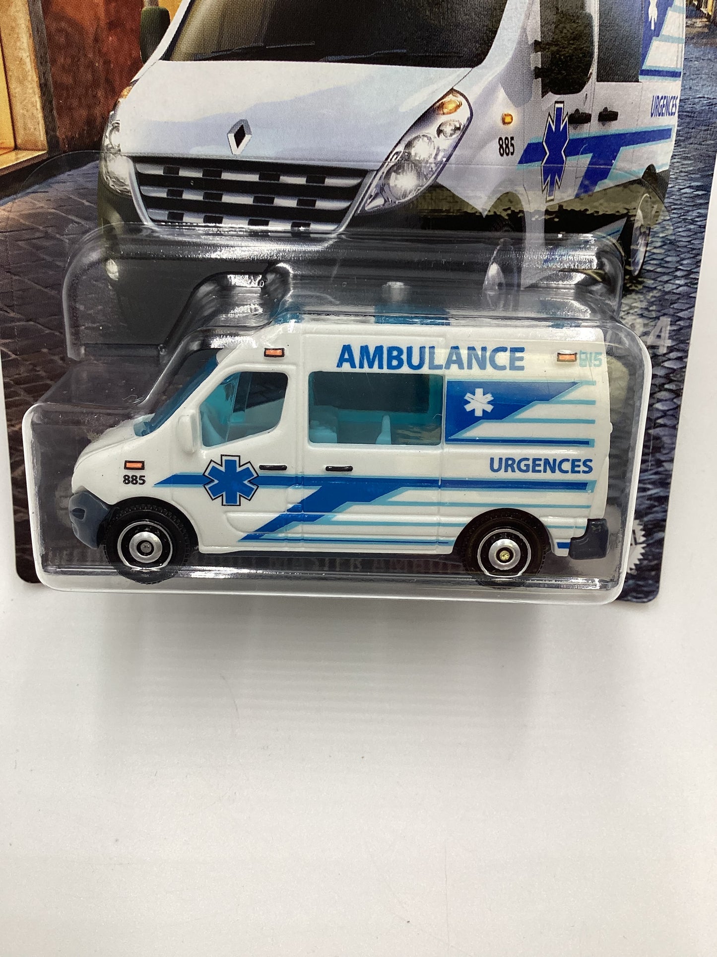 2024 Matchbox European Streets #19 Renault Master Ambulance White 165G