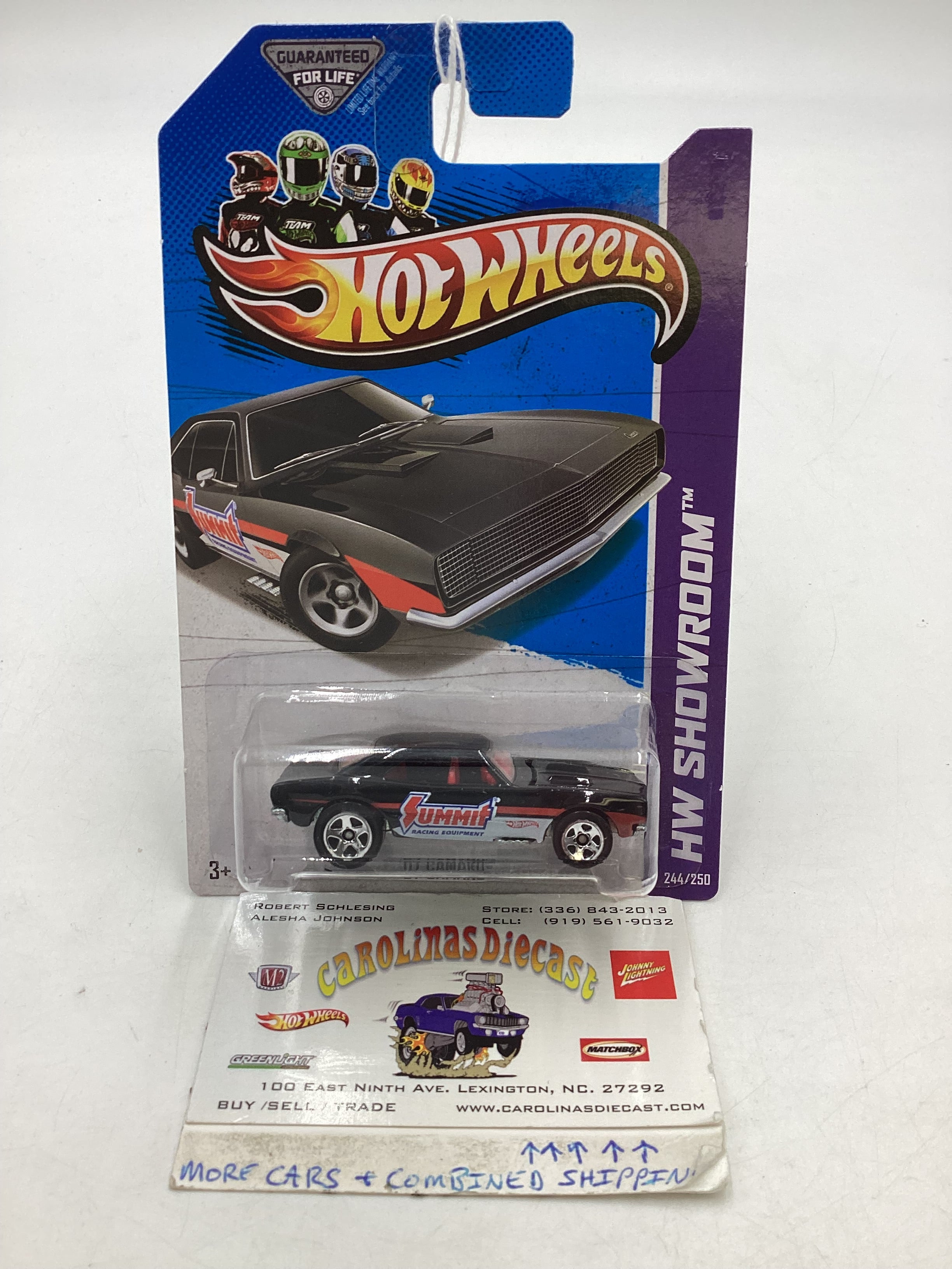 Hot Wheels 2013 244 67 Camaro Summit Black 18E carolinasdiecast