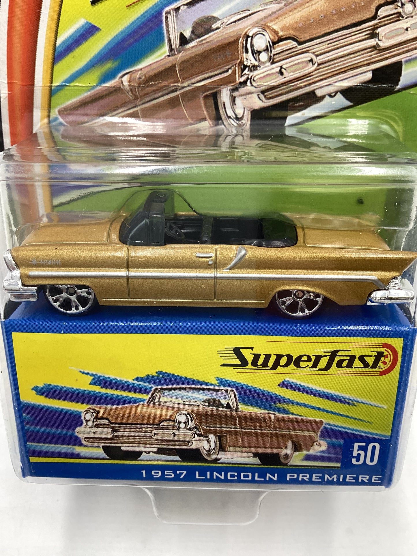 Matchbox 2004 Superfast #50 *Veins* 1957 Lincoln Premiere Gold 173E