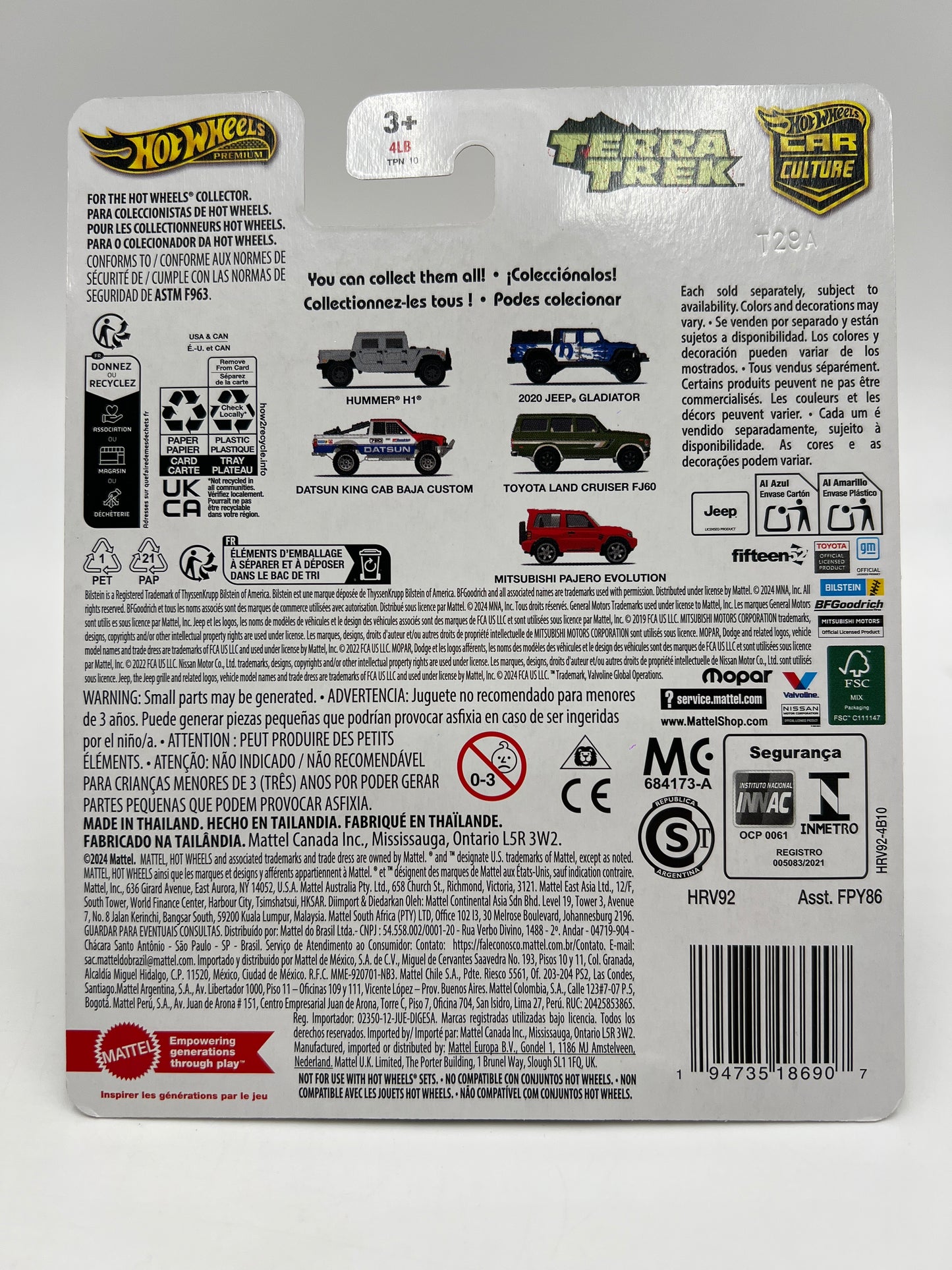 Hot Wheels Premium Car Culture Terra Trek CHASE #0 Datsun King Cab Baja Custom Black W/Protector