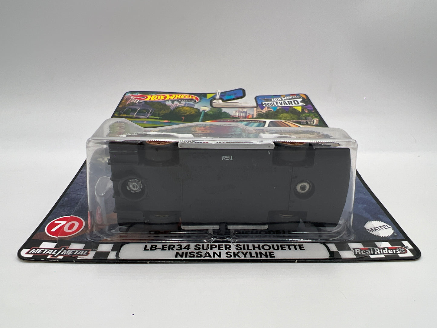 Hot Wheels Premium Boulevard #70 LB-ER34 Super Silhouette Nissan Skyline White