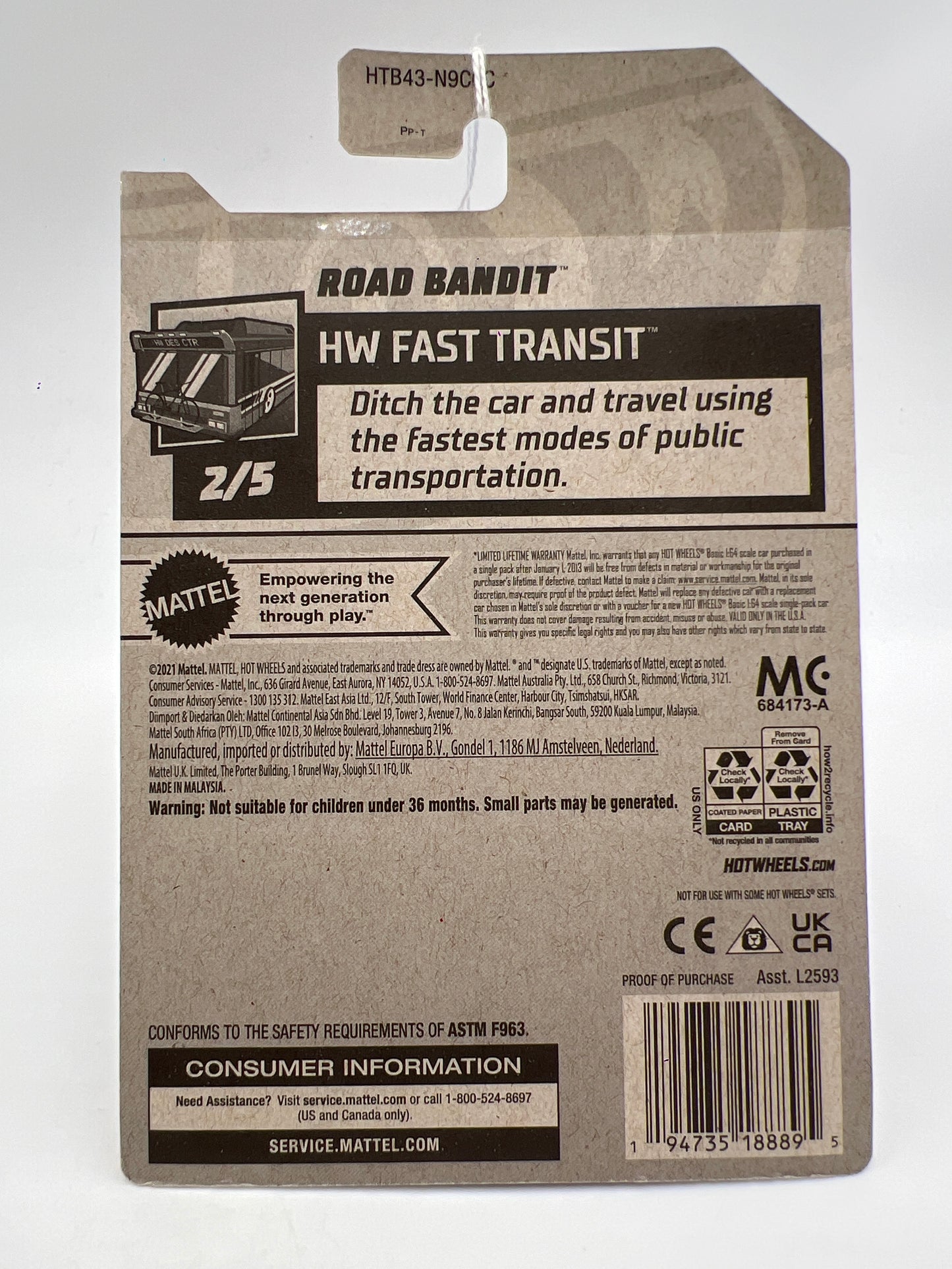 2024 Hot Wheels Fast Transit #30 Road Bandit Blue VV2