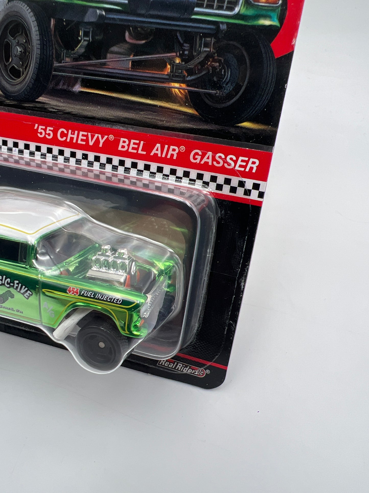 2021 Hot Wheels RLC 55 Chevy Bel Air Gasser Green W/Protector