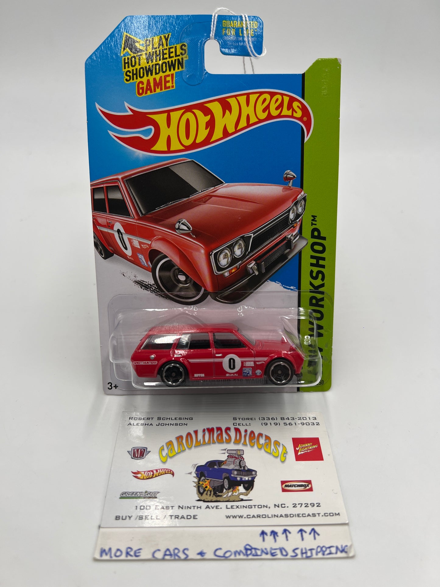2014 Hot Wheels Workshop #206 71 Datsun Bluebird 510 Wagon Red (Smooth Grille) 88D
