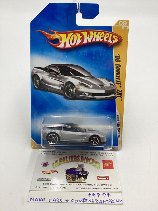 2008 Hot Wheels New Models #9 09 Corvette ZR1 Silver SR