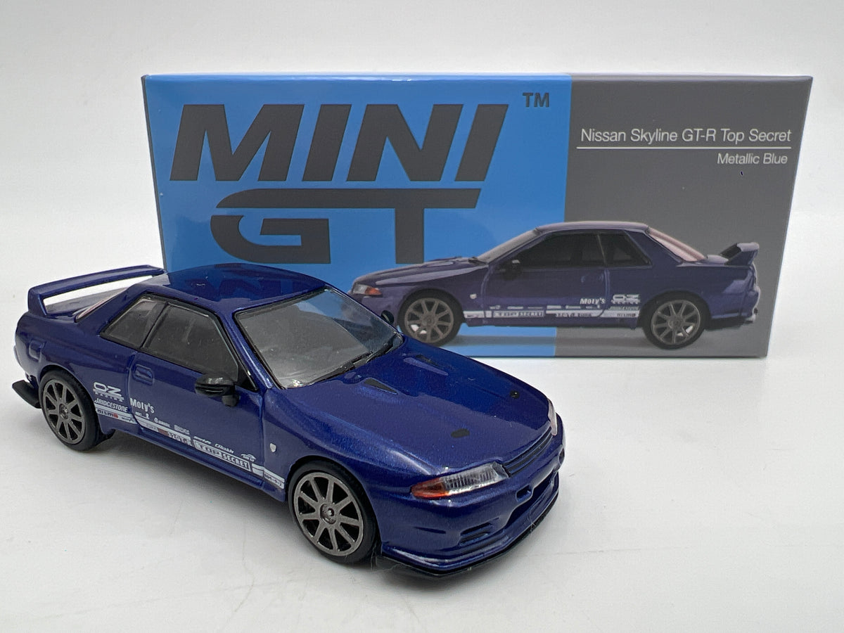 Mini GT #589 MiJo Exclusive Nissan Skyline GT-R Top Secret Metallic Blue