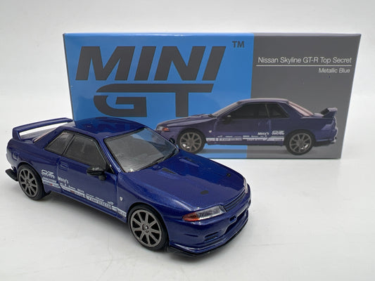Mini GT #589 MiJo Exclusive Nissan Skyline GT-R Top Secret Metallic Blue