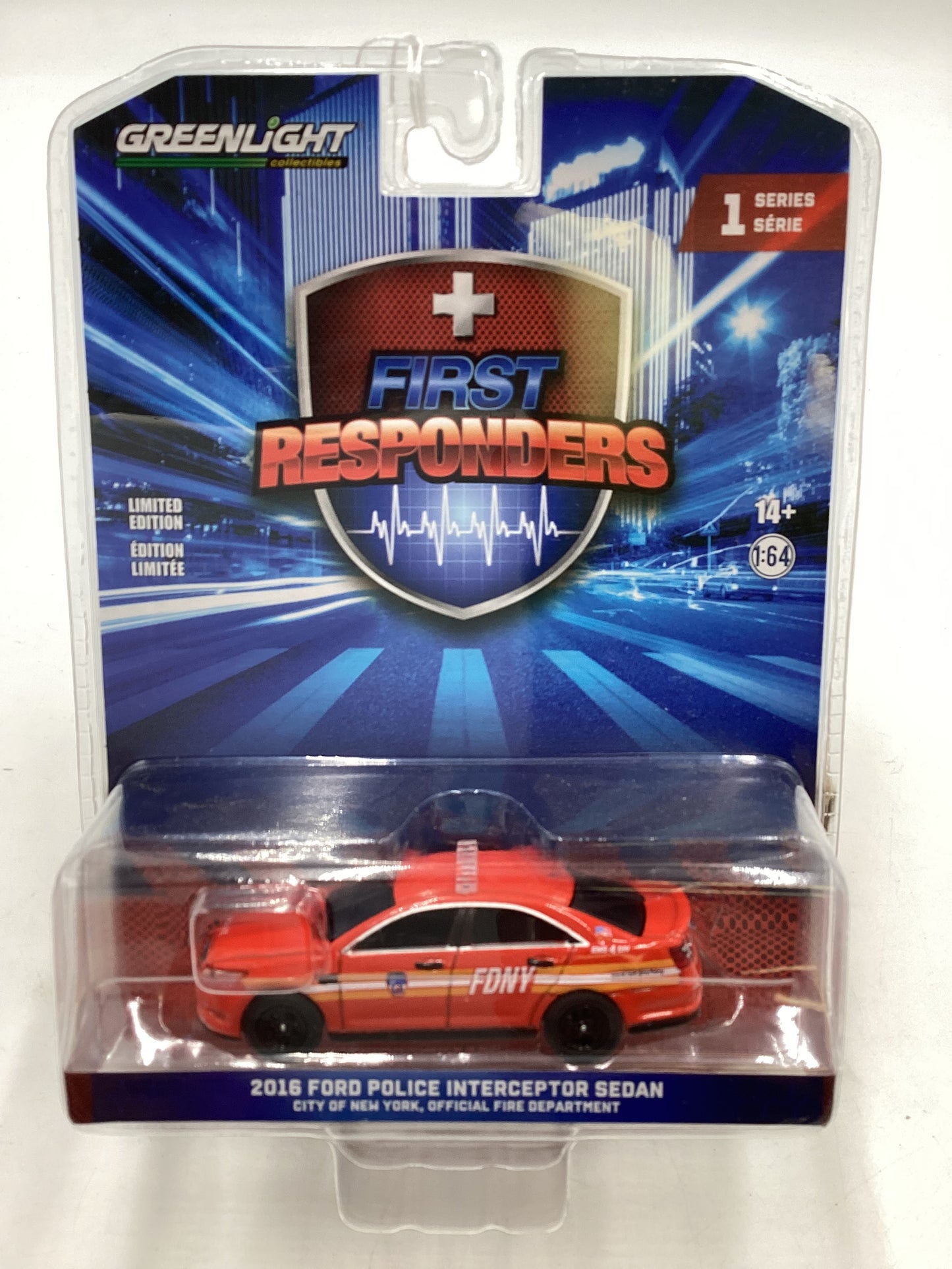 Greenlight First Responders Series 1 2016 Ford Police Interceptor Sedan City of New York Officila Fire Department 178F