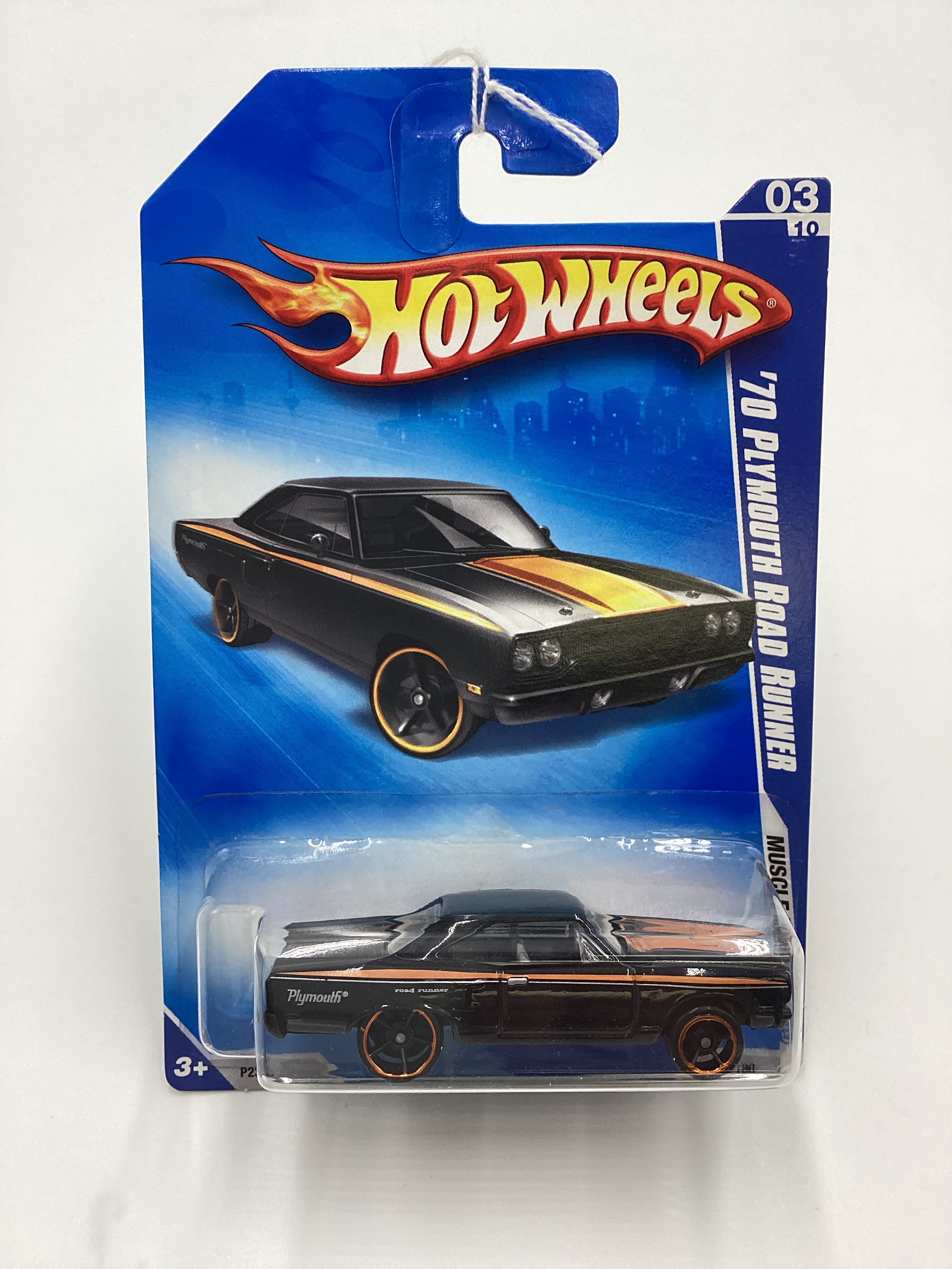 2009 Hot Wheels #079 70 Plymouth Road Runner Black 47D