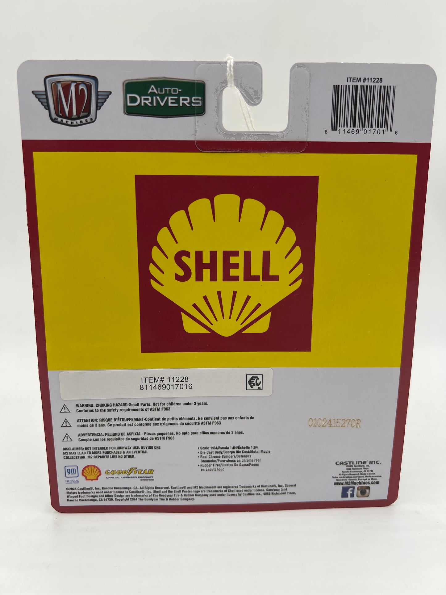 M2 Machines Auto-Drivers Shell 1970 Chevrolet Camaro Z/28 RS Yellow/Red R110 192B