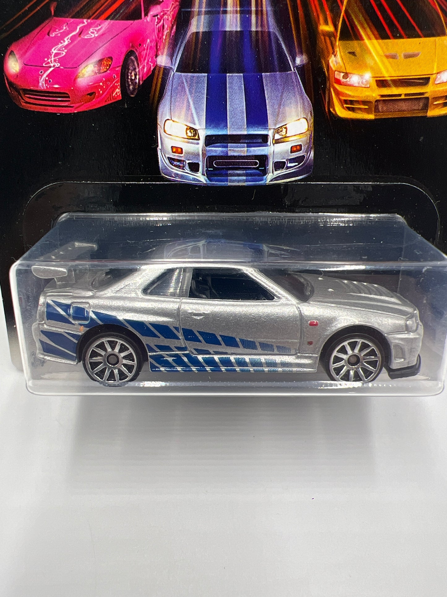 2016 Hot Wheels Fast & Furious #2 Nissan Skyline GT-R R34 Silver W/Protector