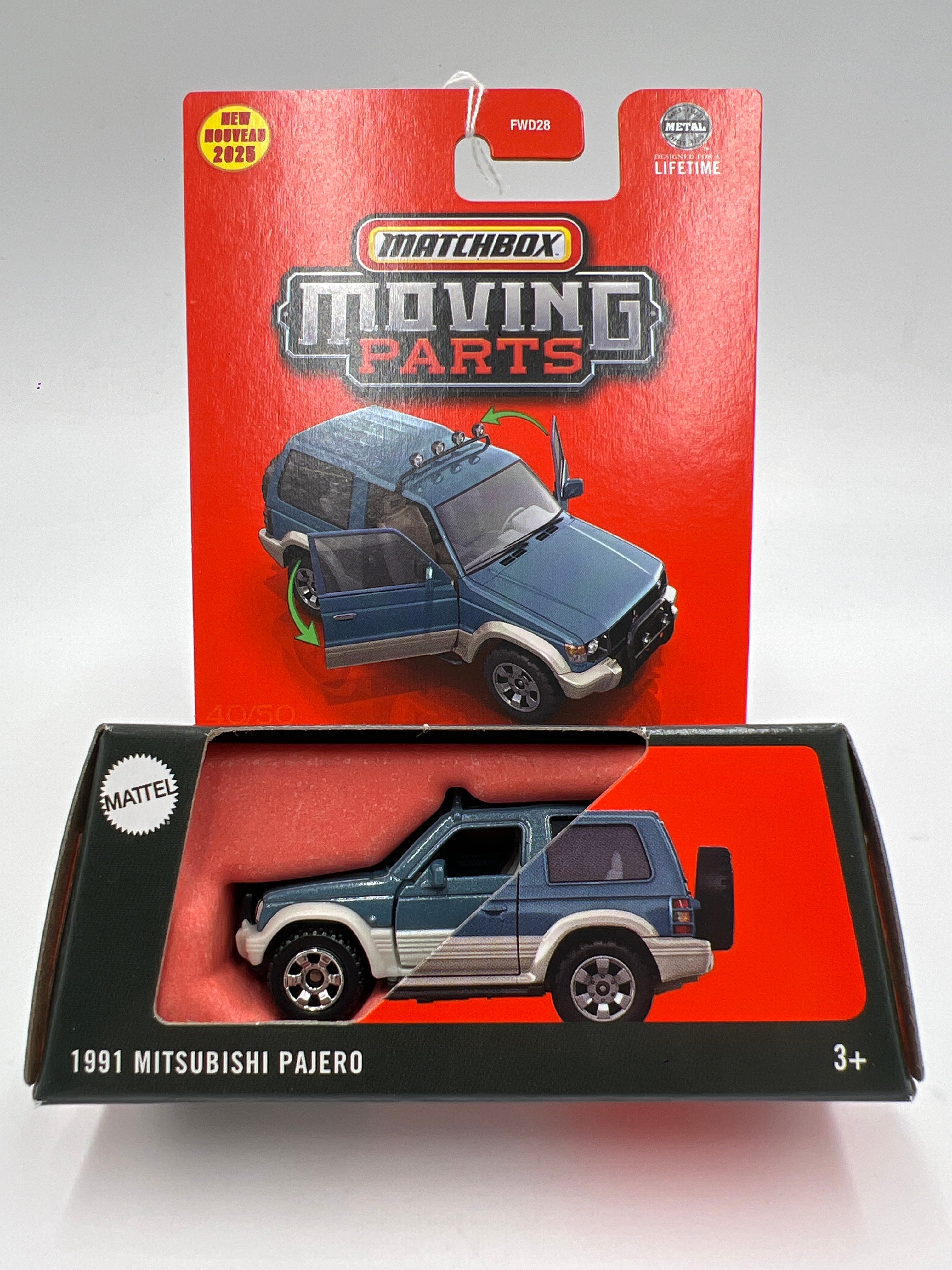2025 Matchbox Moving Parts #40 1991 Mitsubishi Pajero Blue 166F