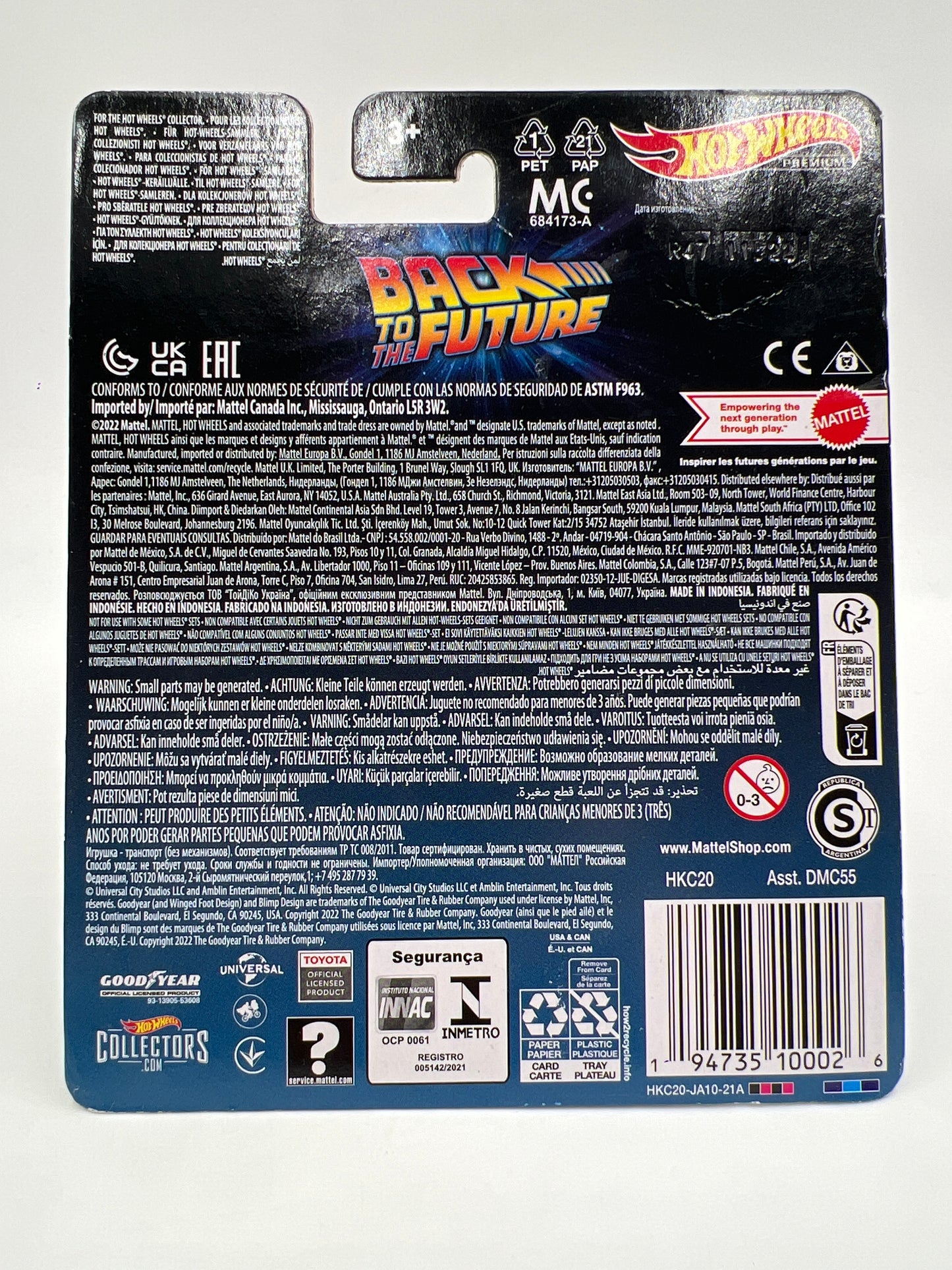 Hot Wheels Premium Back To The Future BTTF 1987 Toyota Pickup Truck Black W/Protector 2