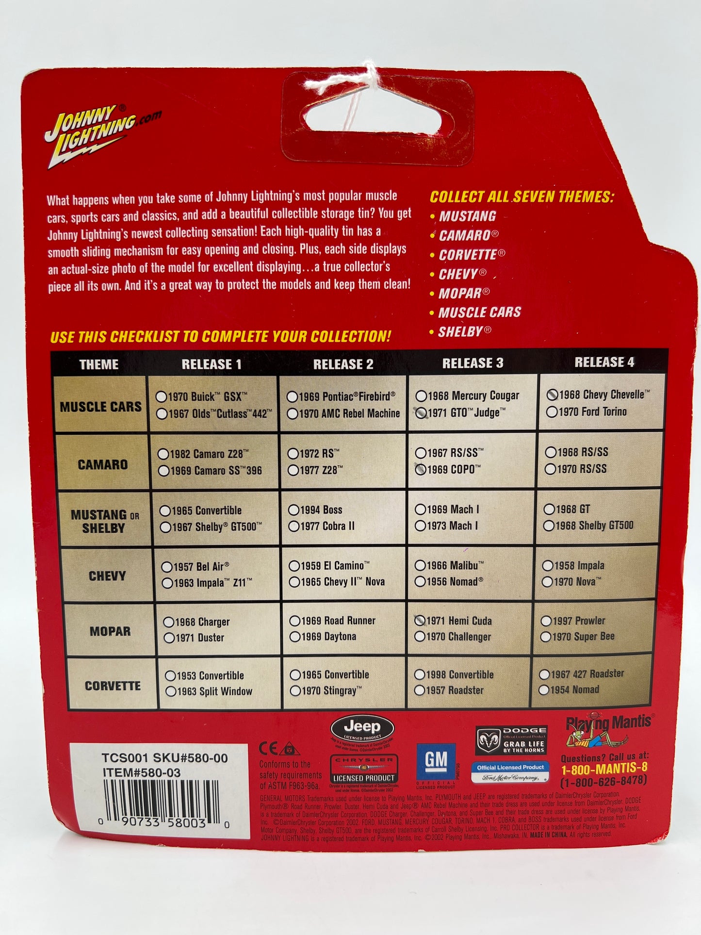 Johnny Lightning Pro Collector Series W/Storage Tin #27 1971 Pontiac GTO Judge Blue 231A