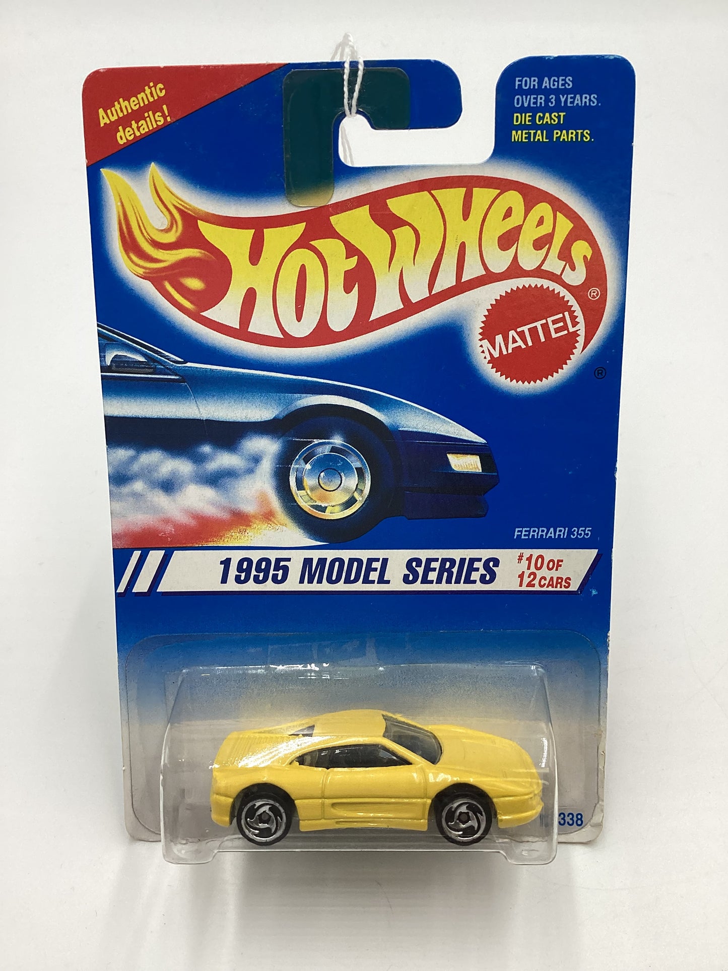 1995 Hot Wheels #350 Ferrari 355 Yellow W/ Saw Blade Wheels (SR)