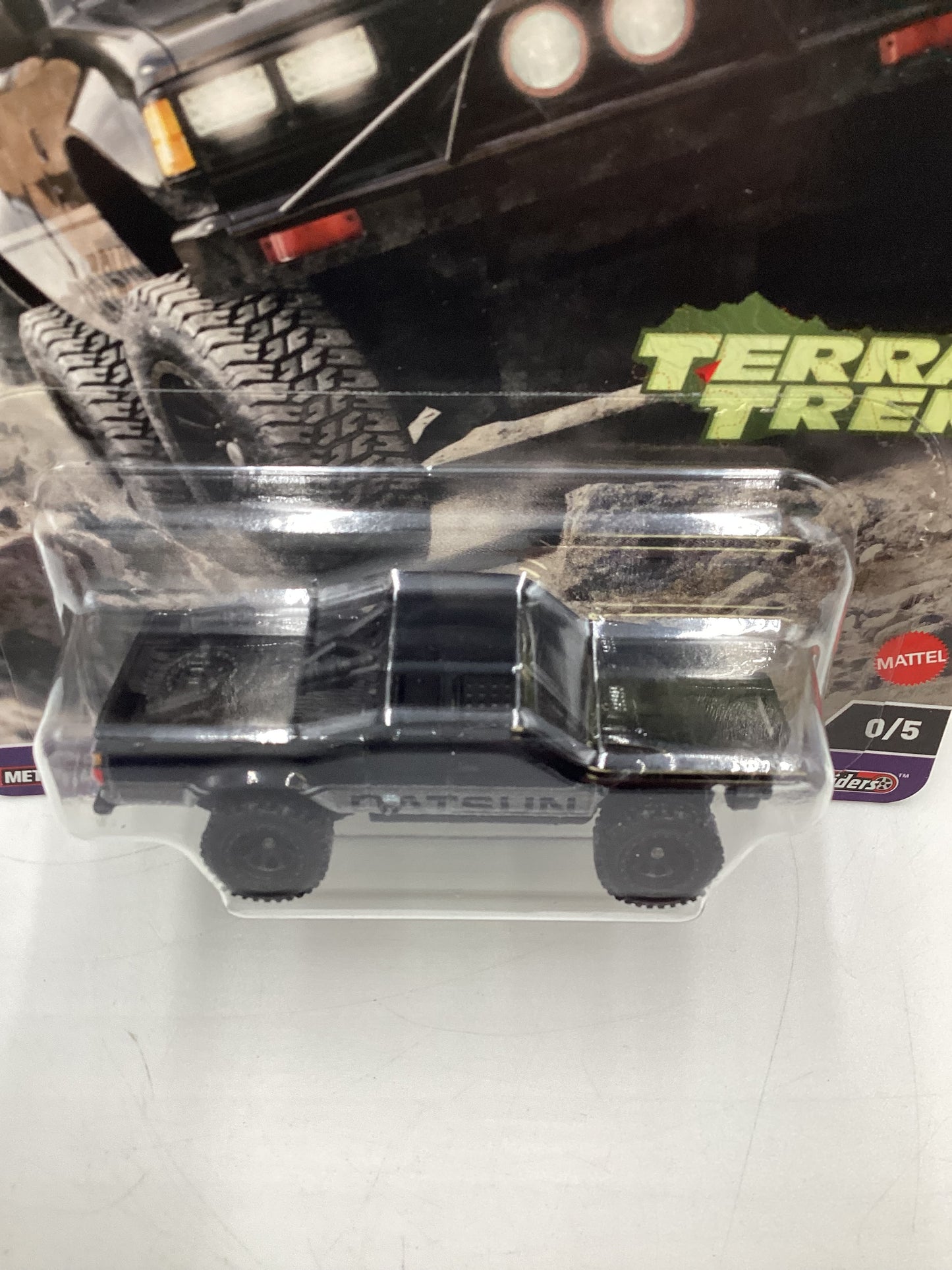 2024 Hot Wheels Car Premium Terra Trek #0 Chase Datsun King Cab Baja Custom Black W/Protector