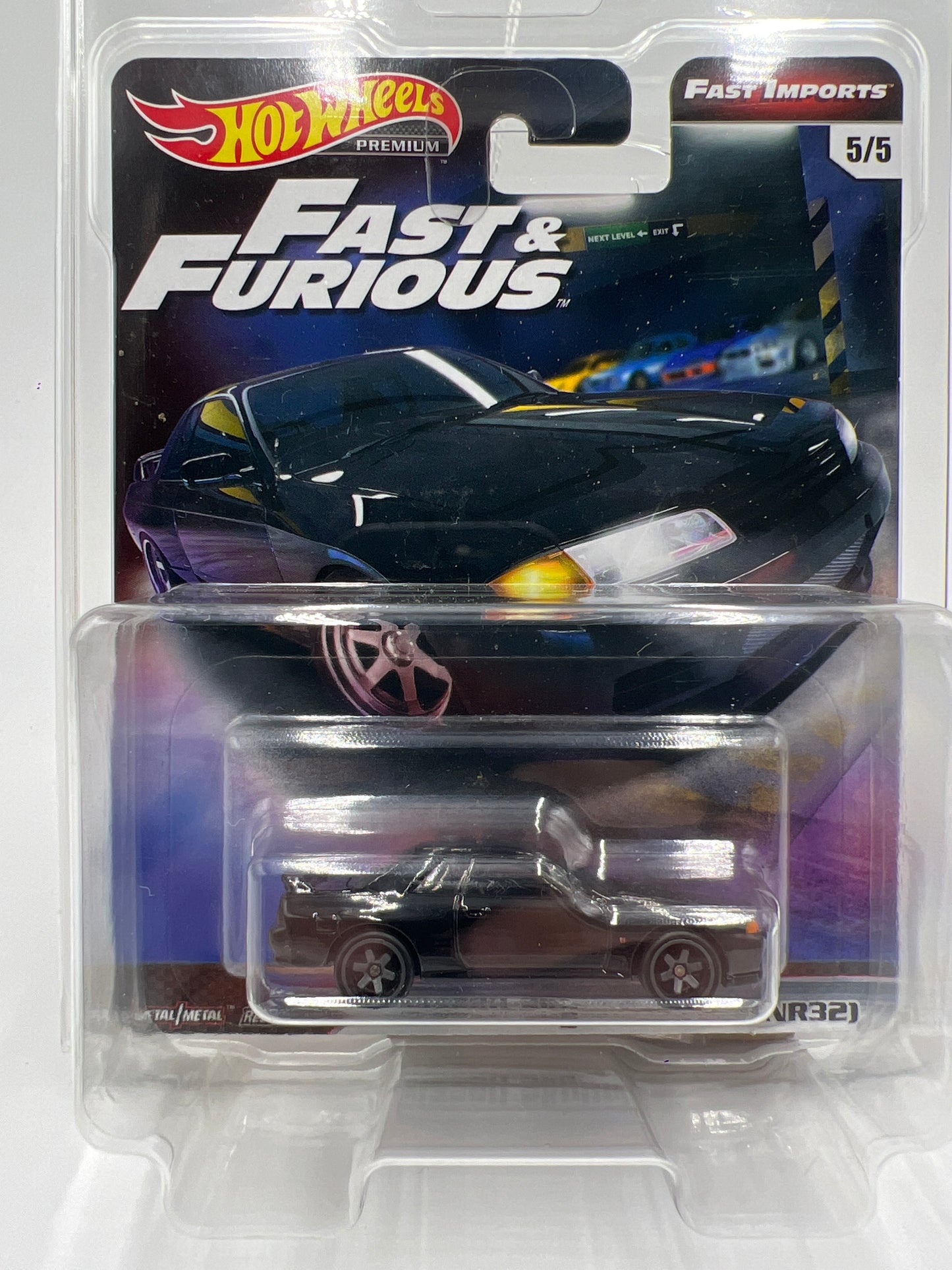 Hot Wheels Fast & Furious Fast Imports #5 Nissan Skyline GT-R BNR32 Black W/Protector