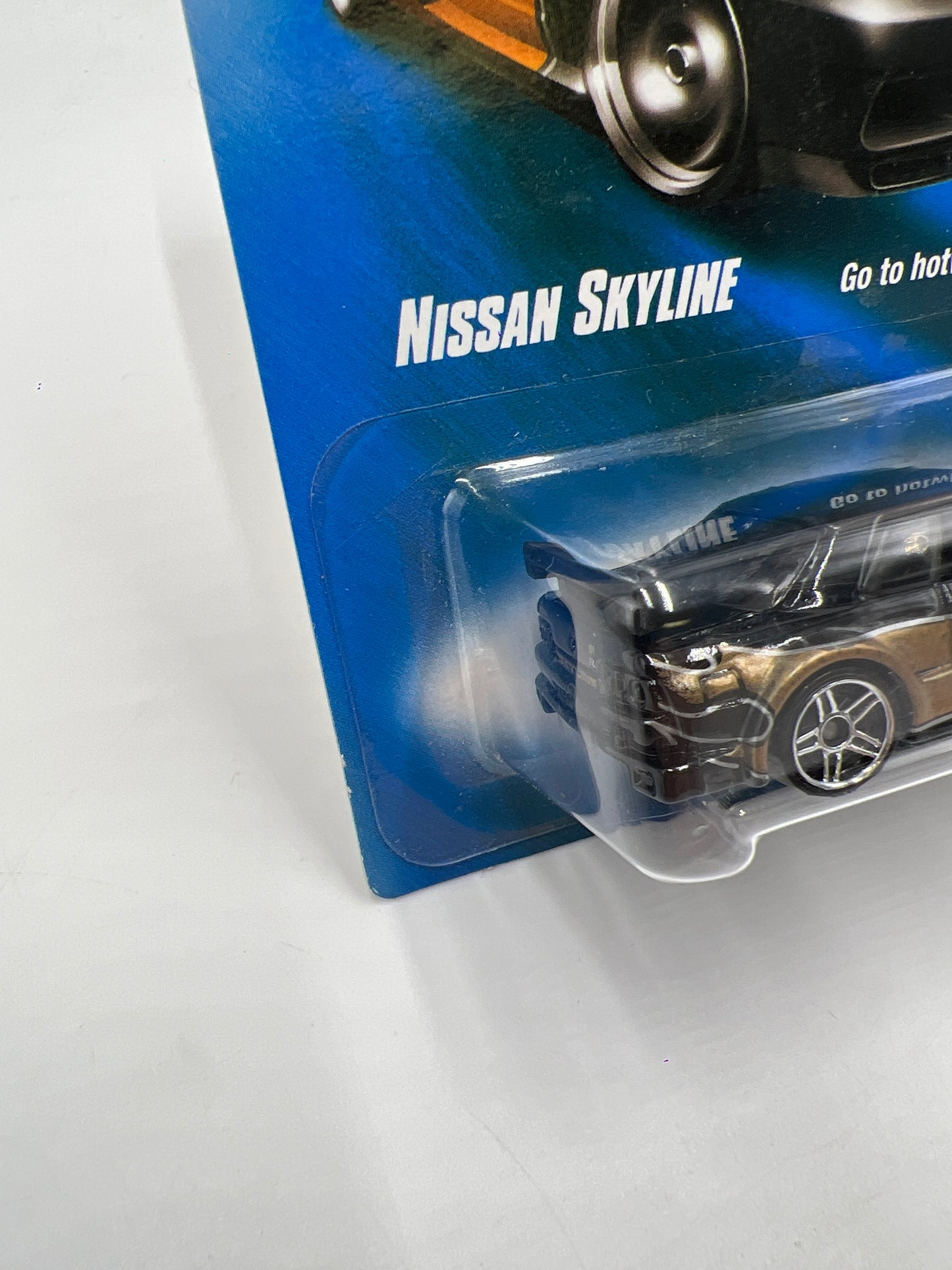 2008 Hot Wheels Web Trading Cars #81 Nissan Skyline Black/Gold W/Protector
