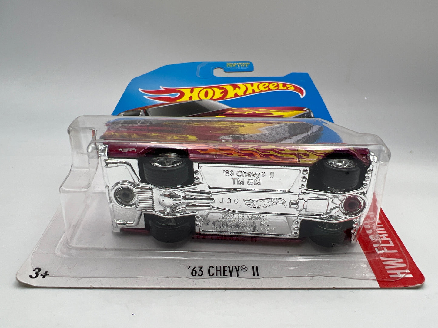 2017 Hot Wheels Super Treasure Hunt 63 Chevy II Pink W/Protector