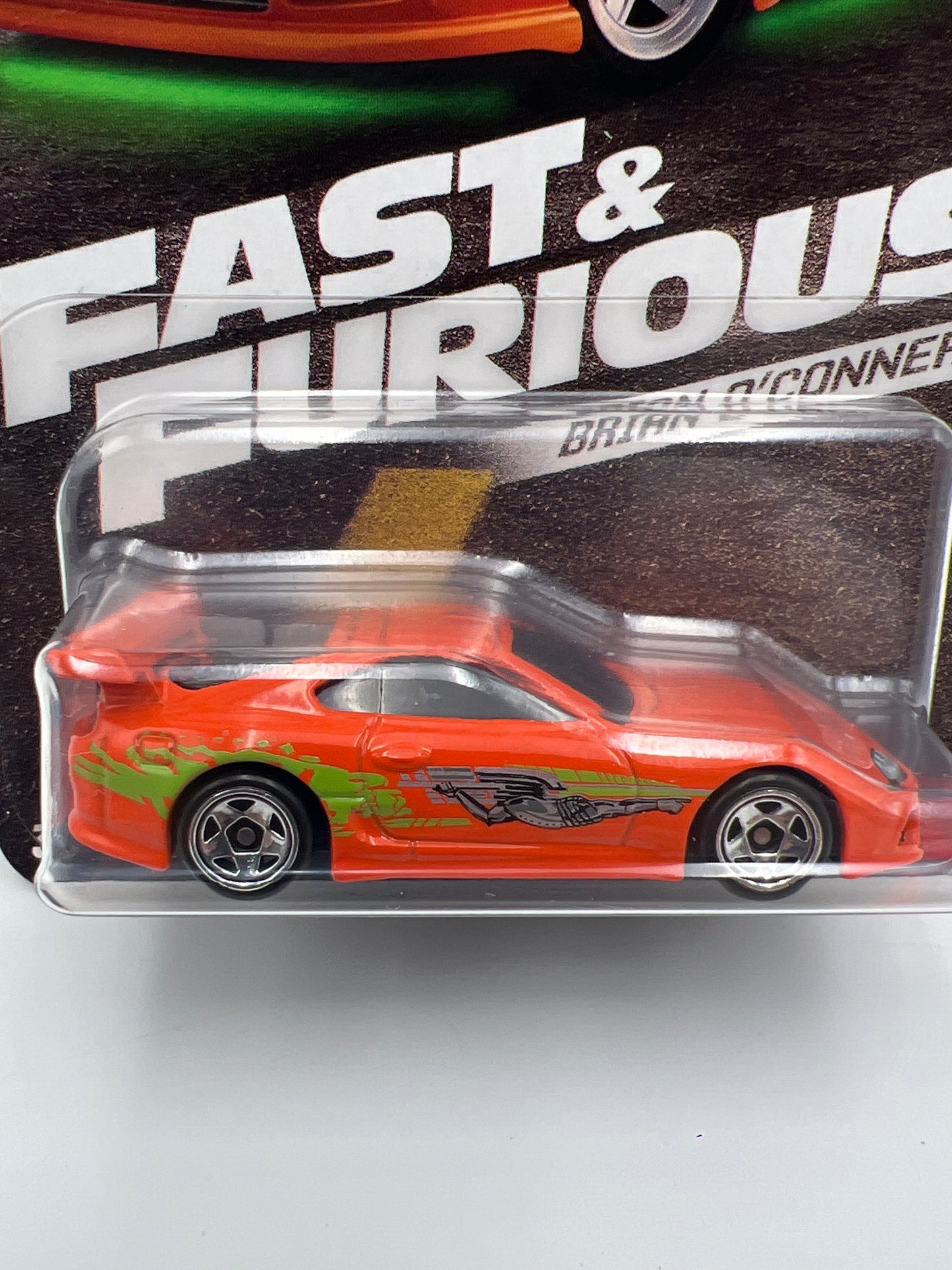 Hot Wheels Fast & Furious Brian O Conner #2 Toyota Supra Orange W/Protector
